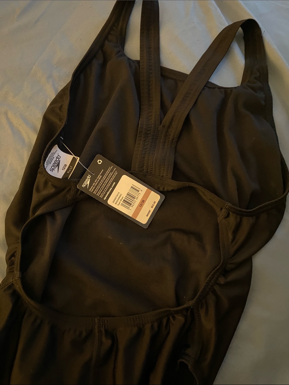 Speedo Black Tank One-Piece Swimsuit - Picture 3 of 3